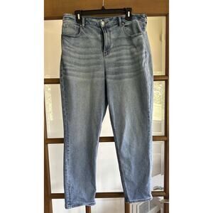 American Eagle Curvy Mom Jeans Womens 14R Medium Wash High Rise Stretch 32x27